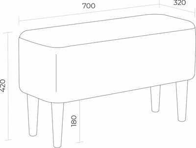 Банкетка Monofix Киус (микровелюр/охра №422)